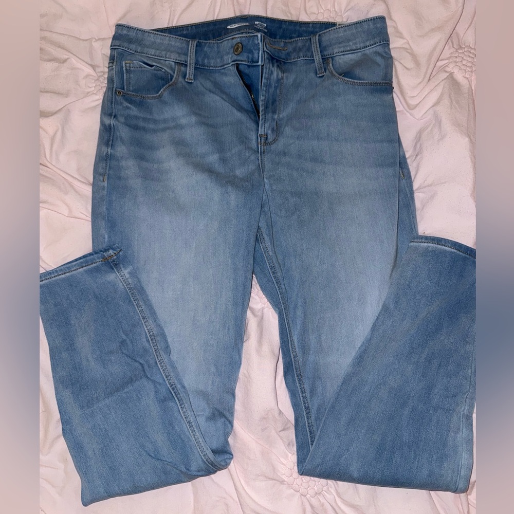 Old Navy High Rise Skinny Jeans in Light Blue